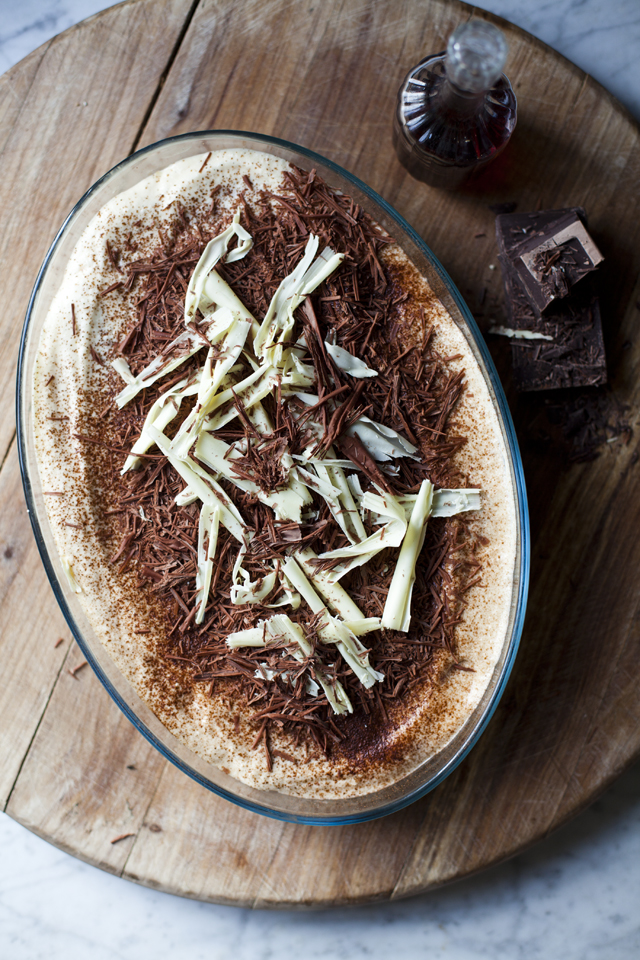 Chocolate Tiramisu | DonalSkehan.com, With coffee, booze and chocolate, this classic Italian trifle is the perfect way to end a dinner party.