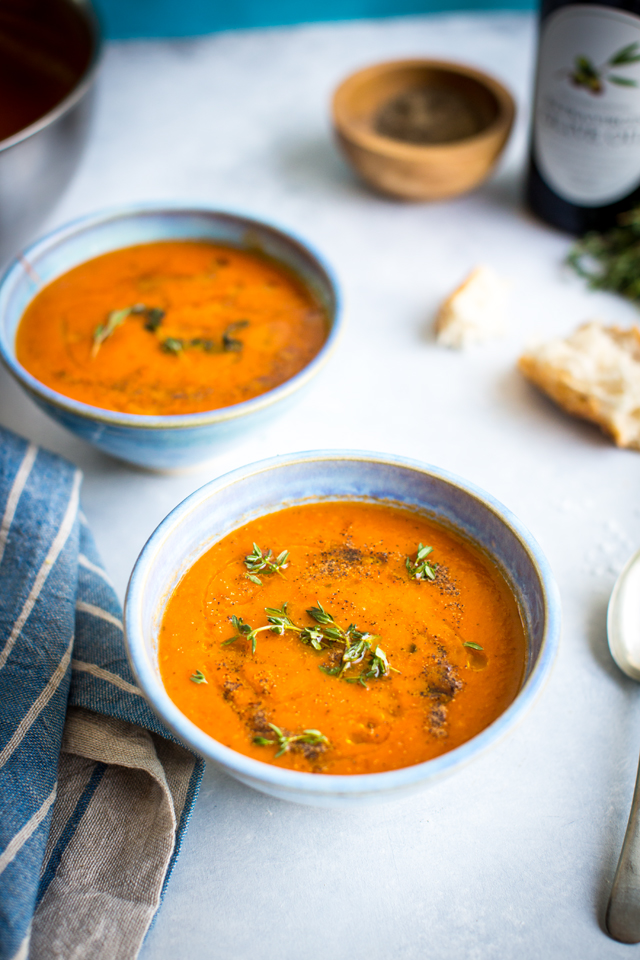 Roast Tomato & Garlic Soup | DonalSkehan.com, Great lunch or dinner option.