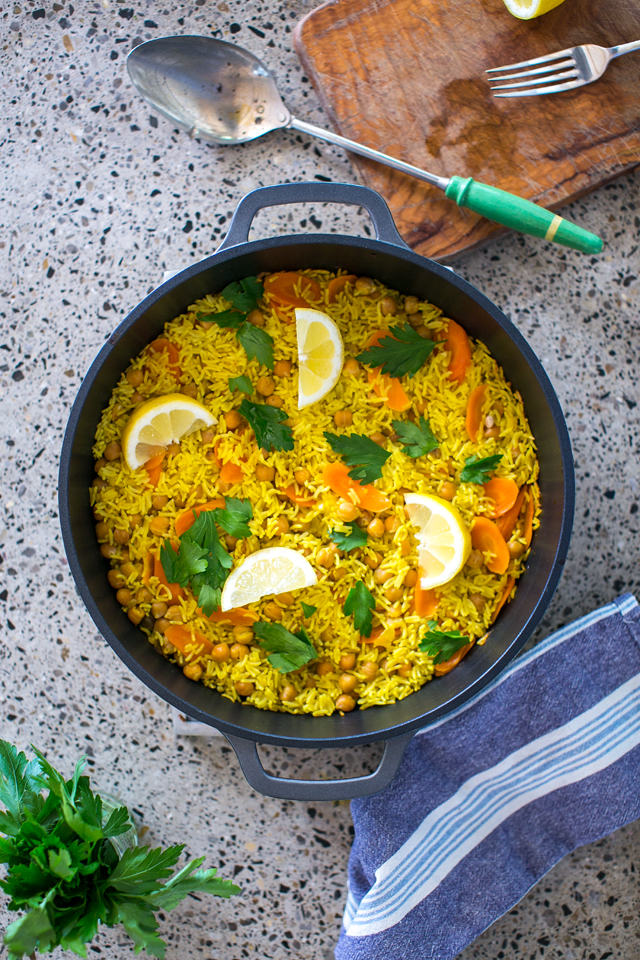 Carrot & Cumin Pilaf Rice | DonalSkehan.com, A vegetarian baked rice dish humming with spice!