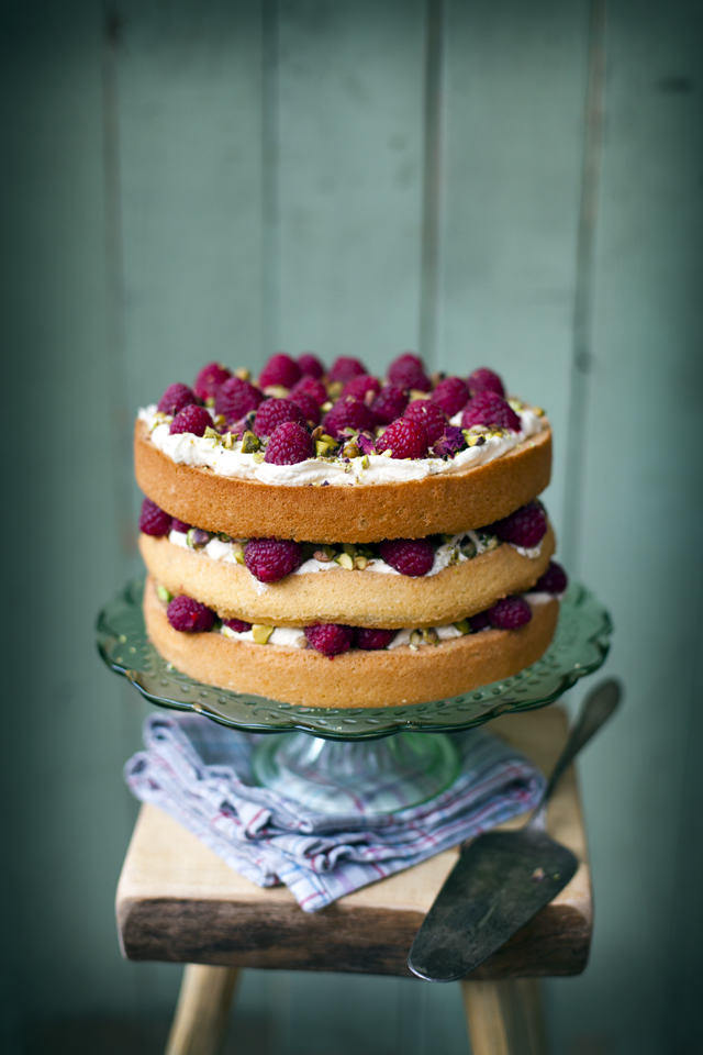 Raspberry, Pistachio and Rose Cake | DonalSkehan.com, If you have never tried a fatless sponge, this recipe is where you should start! 