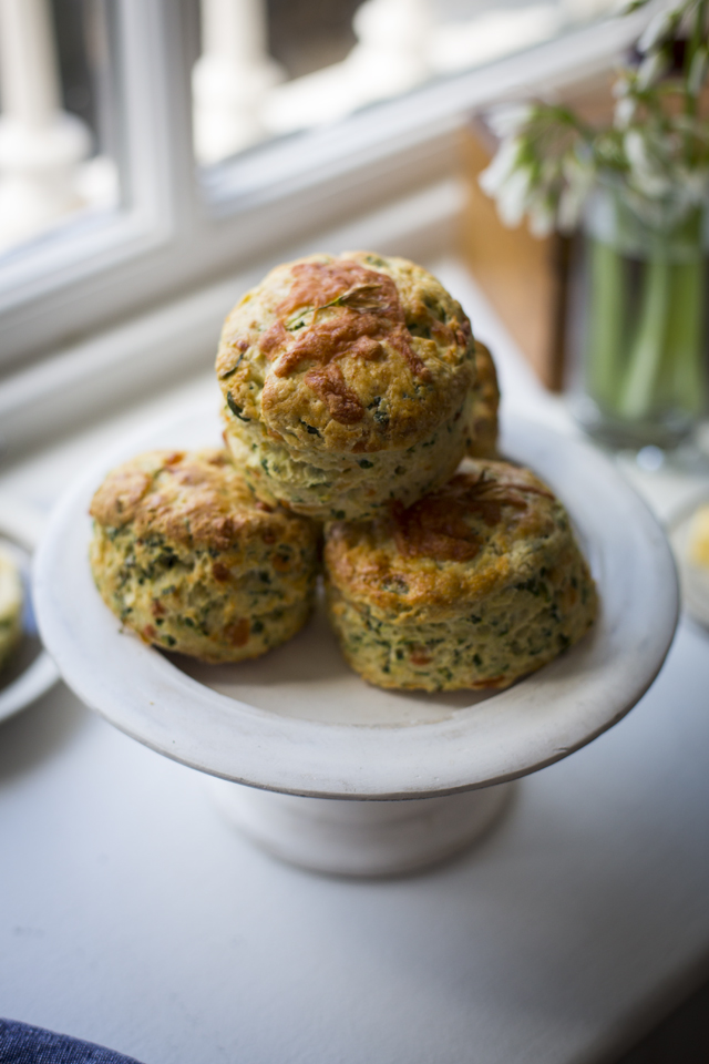 Wild Garlic & Cheddar Scones | DonalSkehan.com, The perfect way to celebrate wild garlic's short season. 