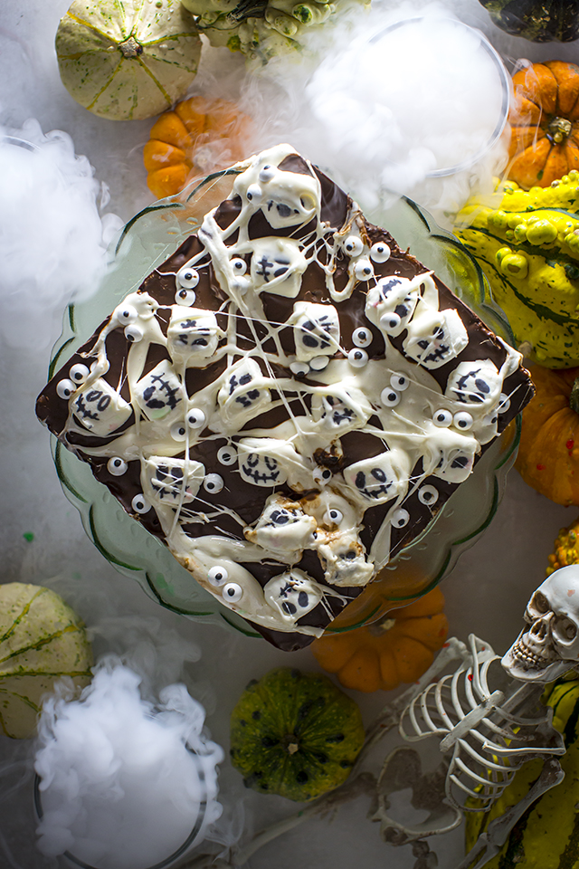 Ghostly Peanut Butter Squares | DonalSkehan.com