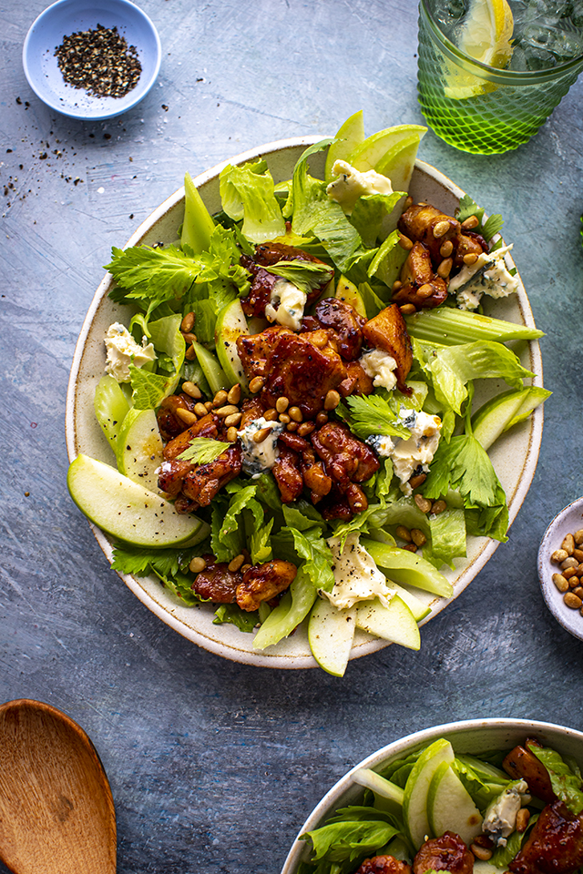 Honey Butter Chicken Salad with Blue Cheese & Celery | DonalSkehan.com