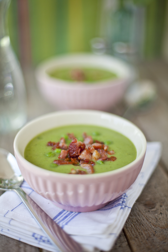 Pea, Mint and Pancetta Soup | DonalSkehan.com, A refreshing summer soup. 