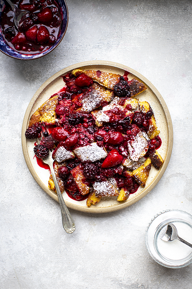 Kaiserschmarrn with Winter Berry Compote | DonalSkehan.com