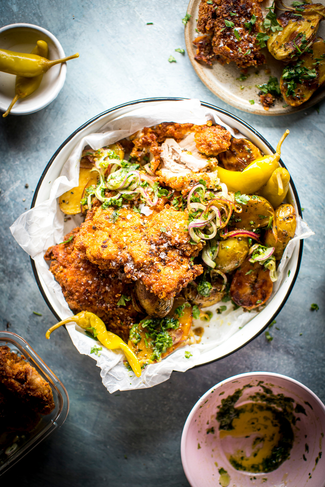 Crispy Chicken Potato Salad | DonalSkehan.com