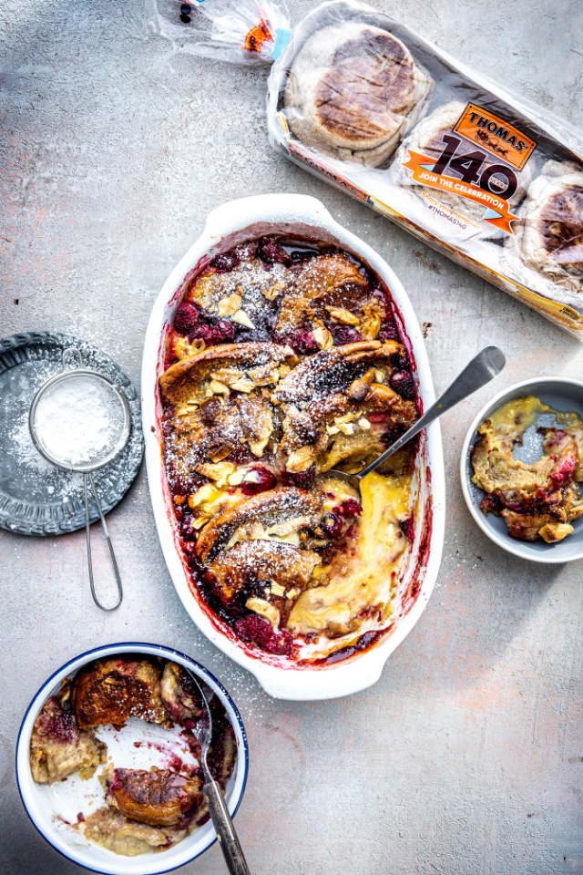 White Chocolate and Raspberry Bread & Butter Pudding | DonalSkehan.com