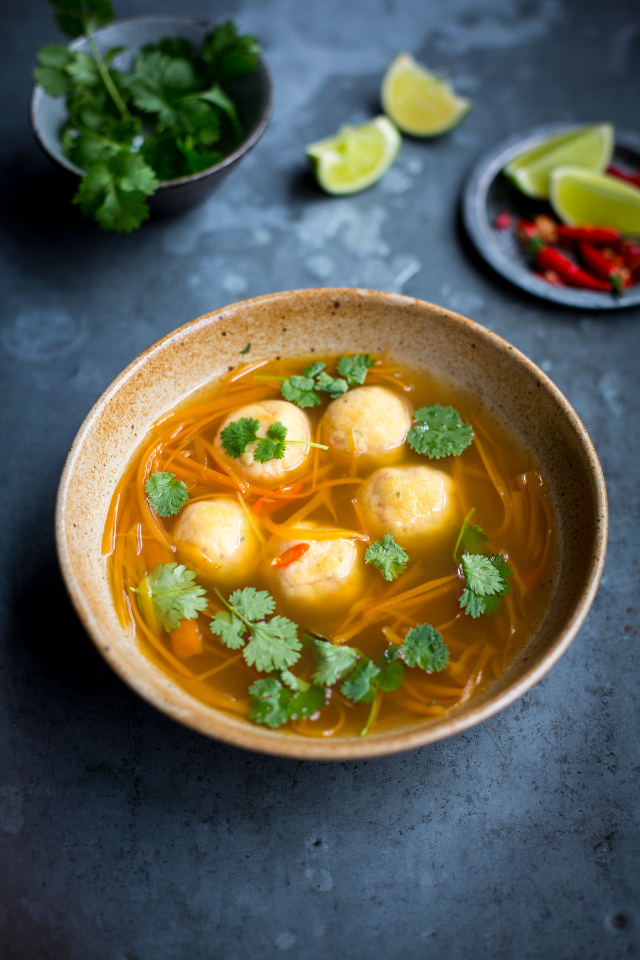 Thai Chicken Meatball Soup | DonalSkehan.com