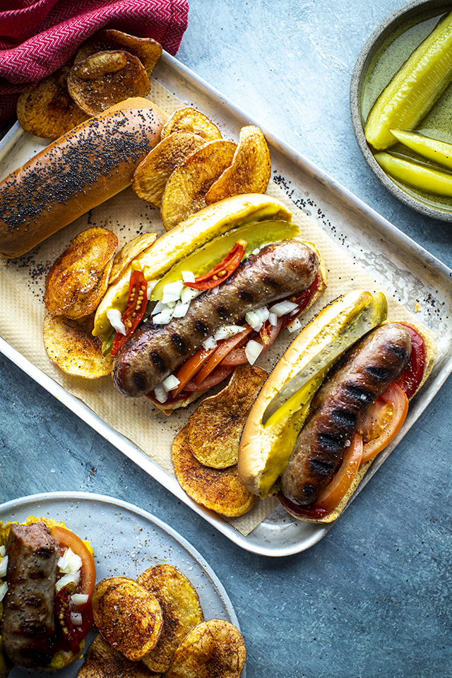 Chicago Style Hot Dog with Crispy Potato Chips | DonalSkehan.com