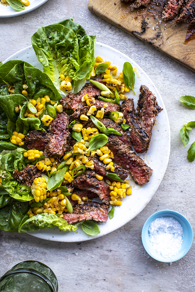 Steak Platter with Basil & Sweetcorn | DonalSkehan.com